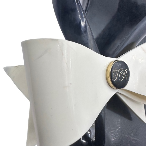Ted Baker Black and White Jelly Bow Flip Flops Size 10.5 - Picture 10 of 10